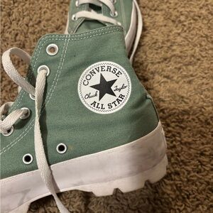 Wedged Green Converse